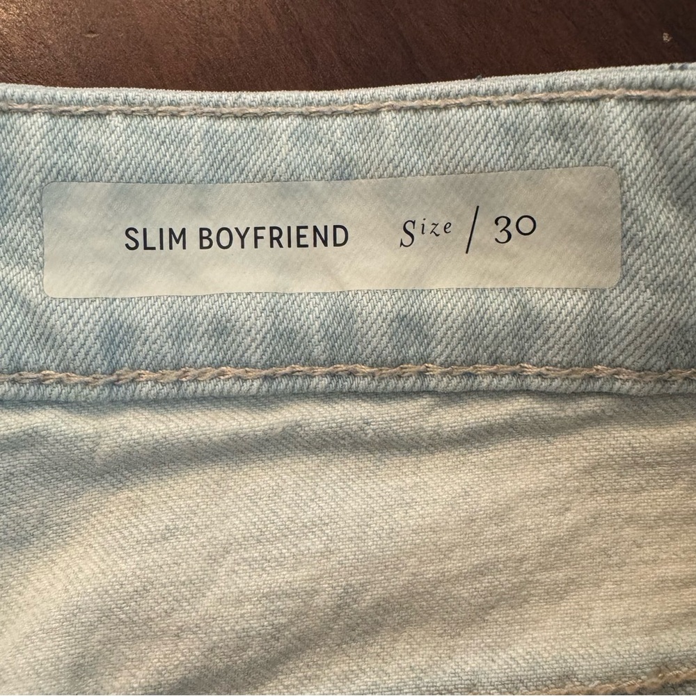 Pilcro and Letterpress Light Blue Denim Floral Raw Hem Shorts Size 30 - Picture 4 of 10